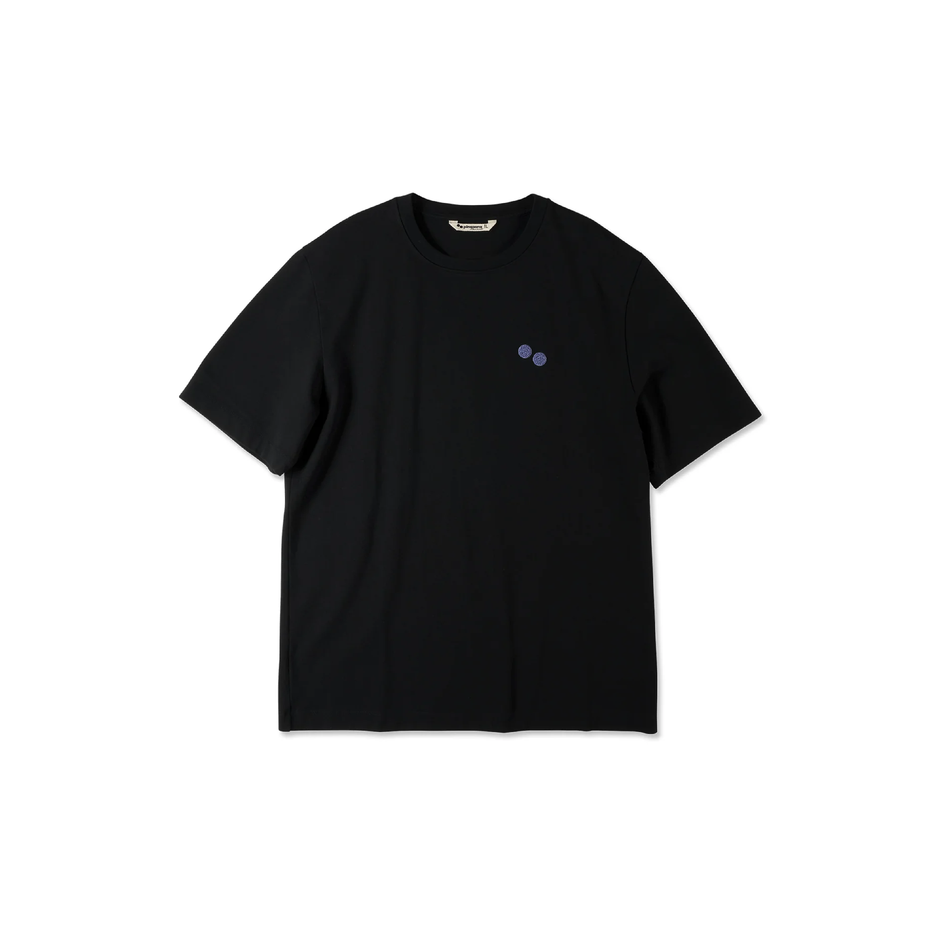 T-Shirt Cotton Black Frottee Pool