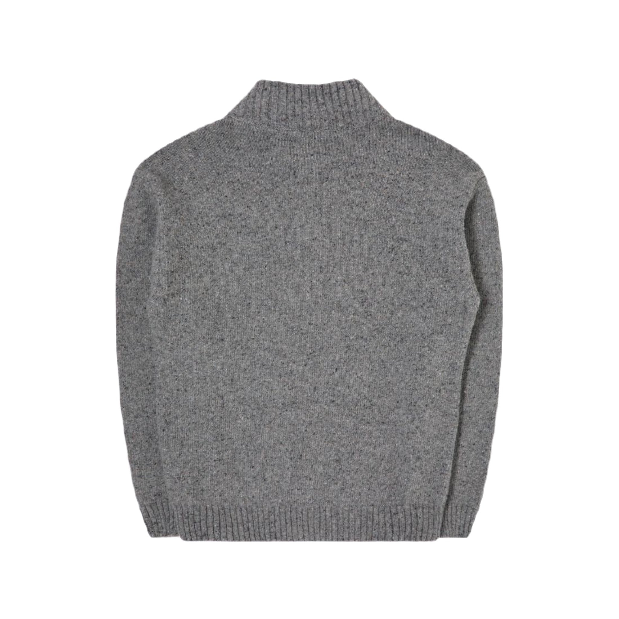 EDWIN Maru Half Zip Sweater Knit Grey Marl