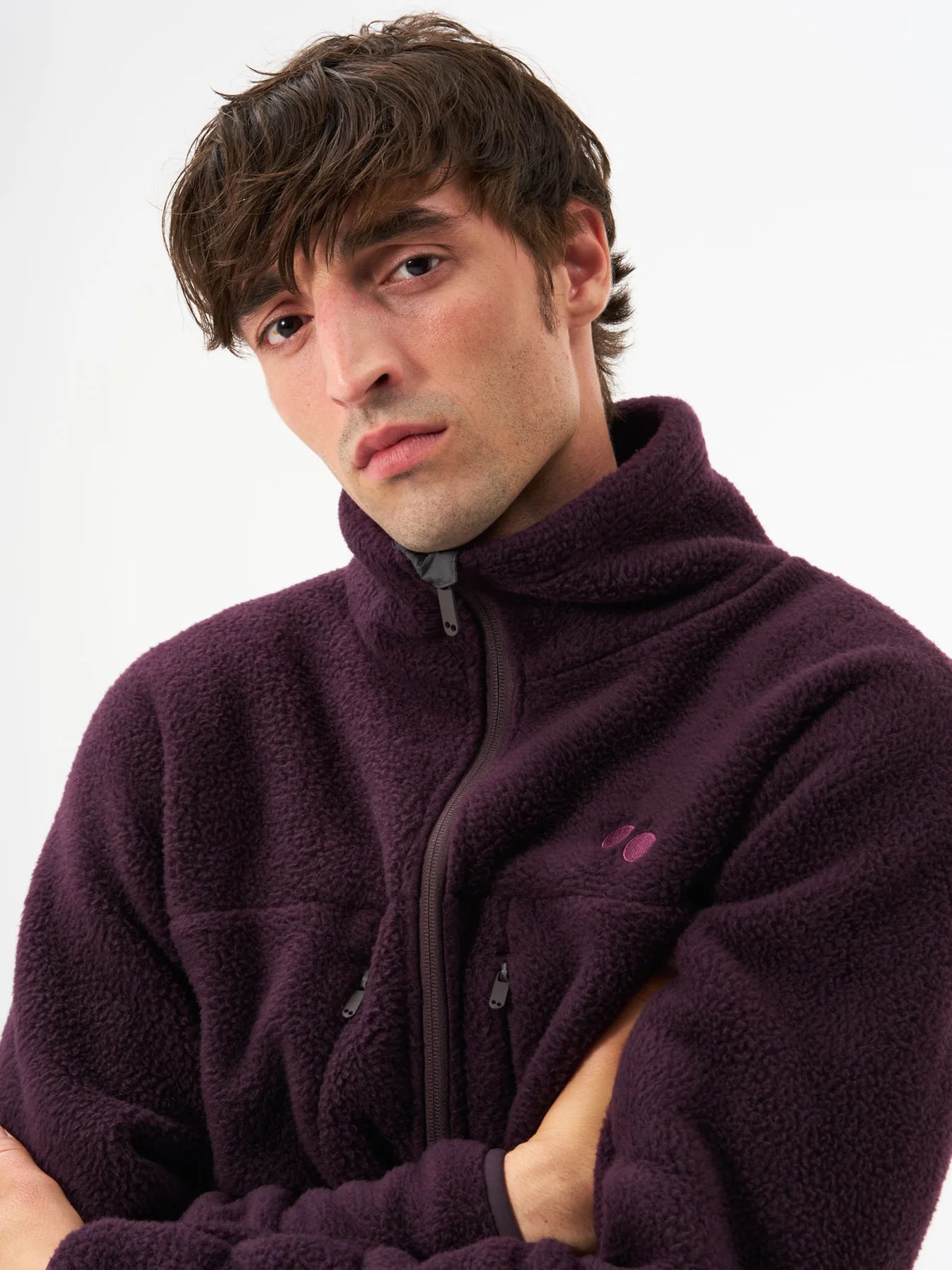 pinqponq Fleece Jacket Men Midnight Plum