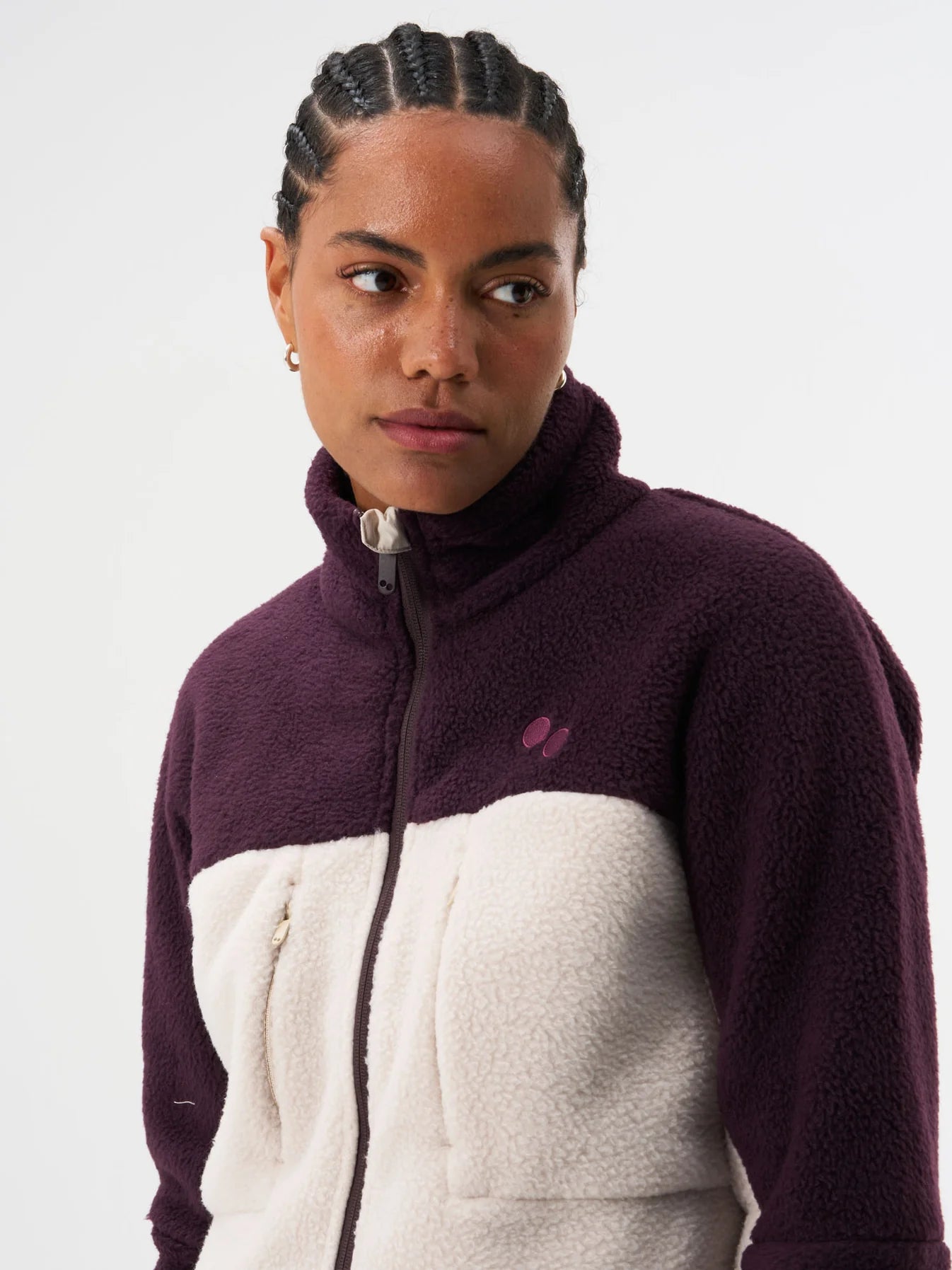 pinqponq Fleece Jacket Women Tune Plum