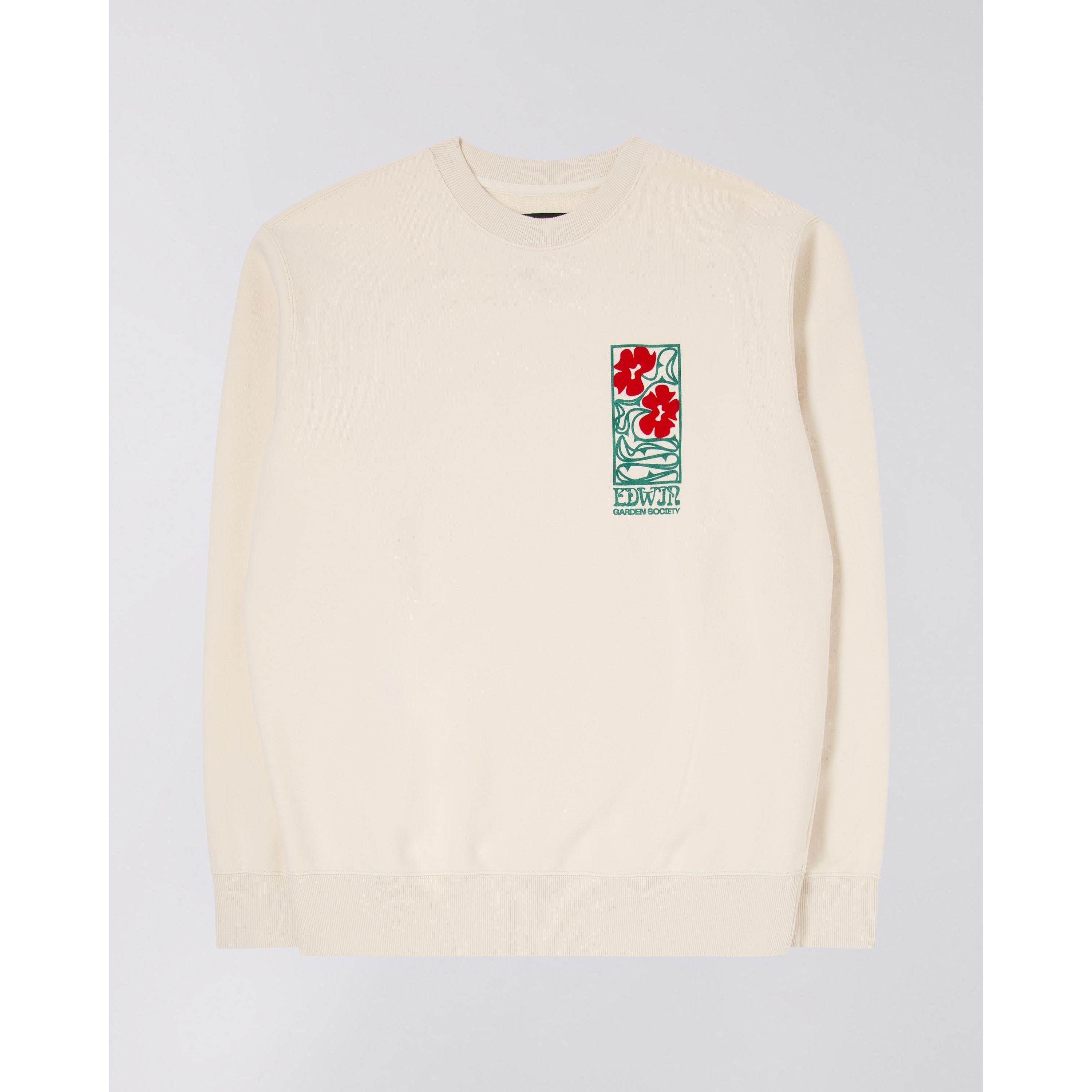 EDWIN Garden Society Sweater Whisper White